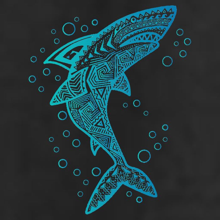 AQUA BOHO SHARK Golf Towel