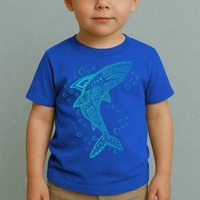 AQUA BOHO SHARK Toddler T-Shirt