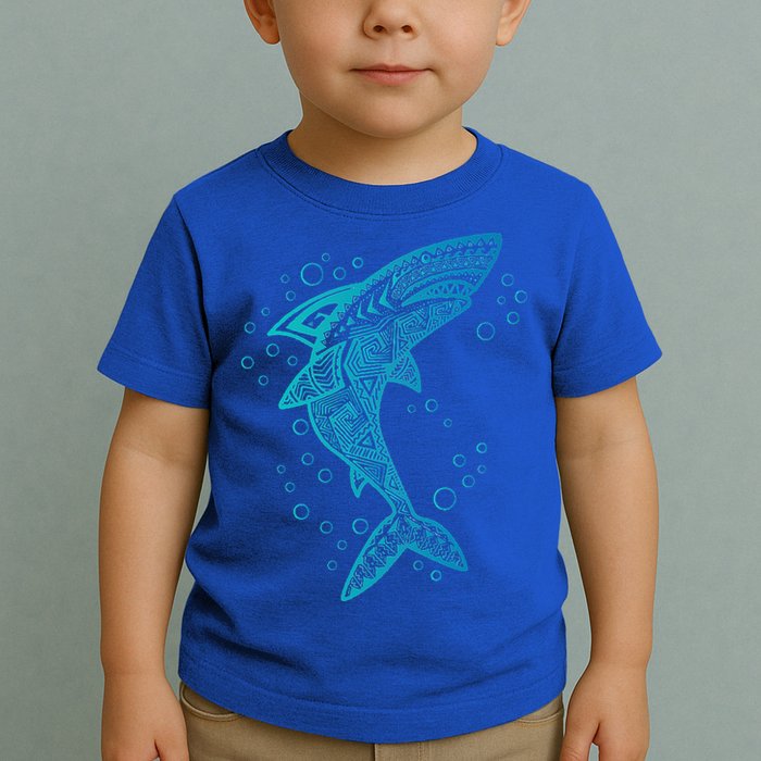 AQUA BOHO SHARK Toddler T-Shirt