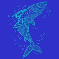 AQUA BOHO SHARK Toddler T-Shirt