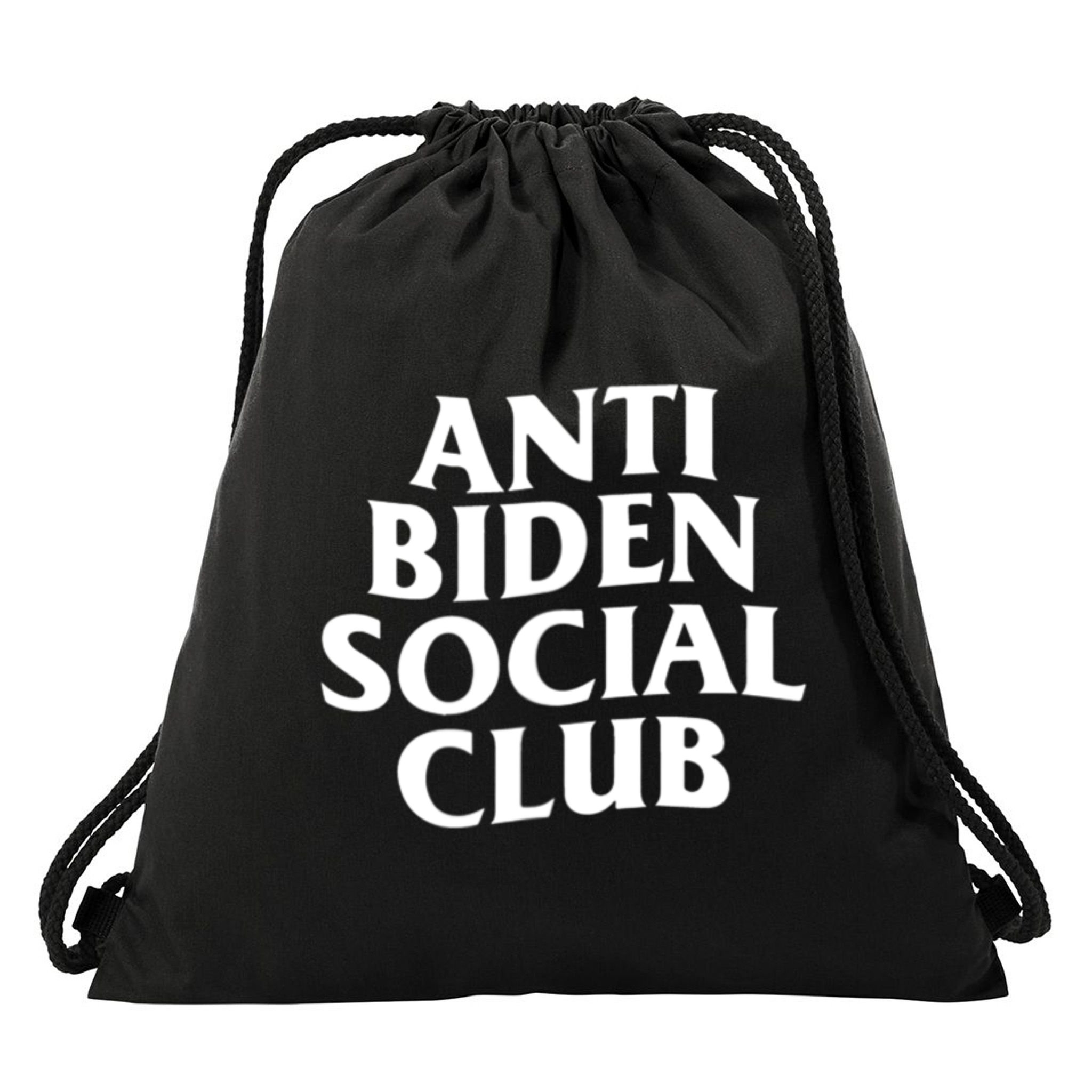 Anti Biden Social Club Drawstring Bag