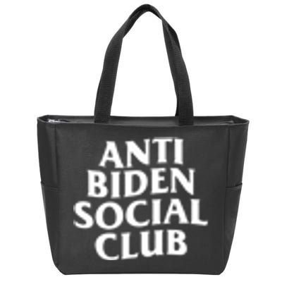 Anti Biden Social Club Zip Tote Bag