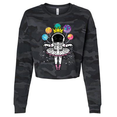 Astronaut Ballerina Space Ballet Cropped Pullover Crew