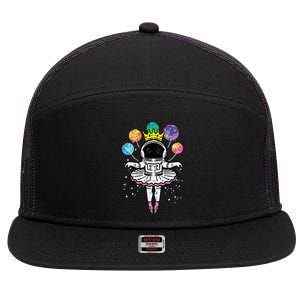 Astronaut Ballerina Space Ballet 7 Panel Mesh Trucker Snapback Hat