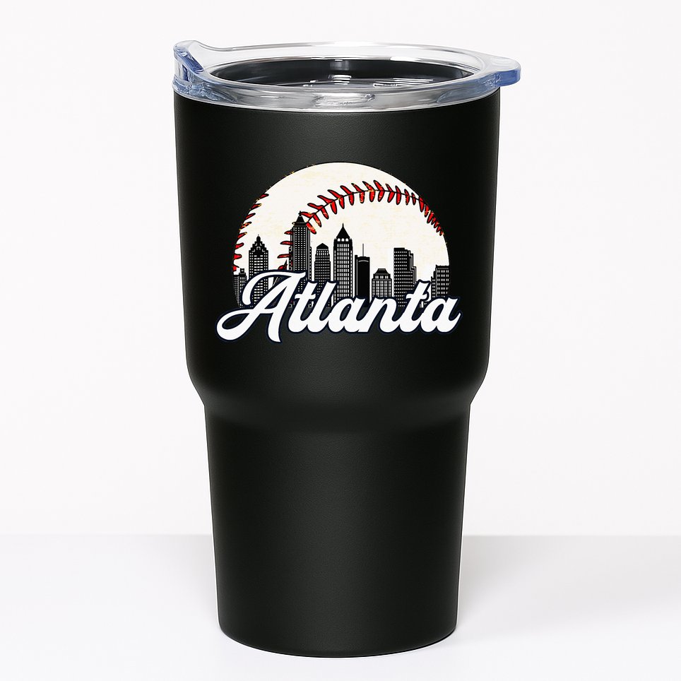 Atlanta Baseball Skyline Atlanta Cityscape Tumbler