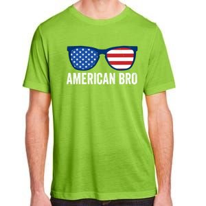 American Bro Sunglasses 4th Of July Gift Adult ChromaSoft Performance T-Shirt