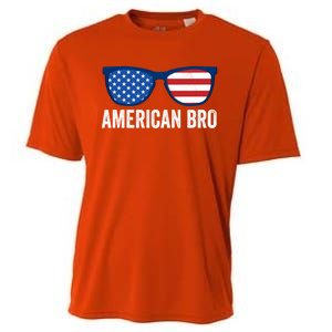 American Bro Sunglasses 4th Of July Gift Cooling Performance Crew T-Shirt