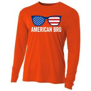 American Bro Sunglasses 4th Of July Gift Cooling Performance Long Sleeve Crew