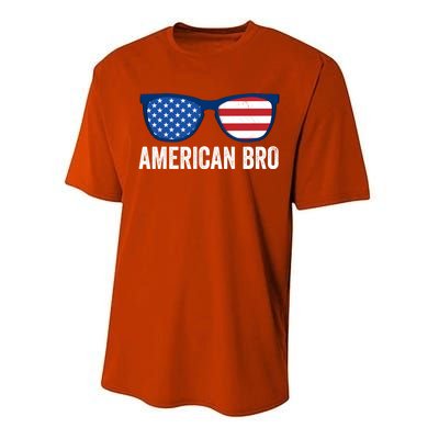 American Bro Sunglasses 4th Of July Gift Performance Sprint T-Shirt