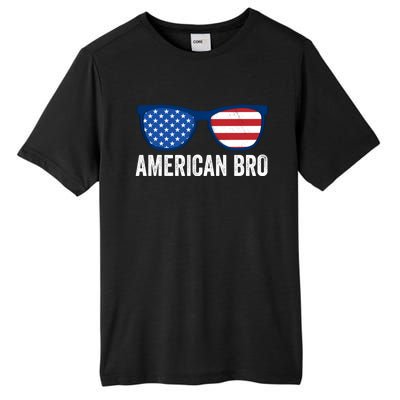 American Bro Sunglasses 4th Of July Gift Tall Fusion ChromaSoft Performance T-Shirt