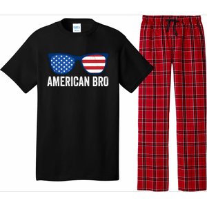 American Bro Sunglasses 4th Of July Gift Pajama Set