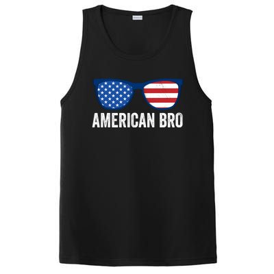 American Bro Sunglasses 4th Of July Gift PosiCharge Competitor Tank