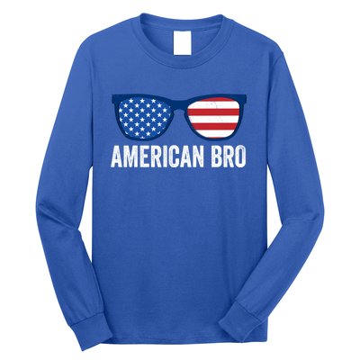 American Bro Sunglasses 4th Of July Gift Long Sleeve Shirt