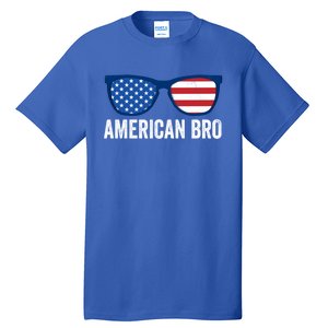 American Bro Sunglasses 4th Of July Gift Tall T-Shirt