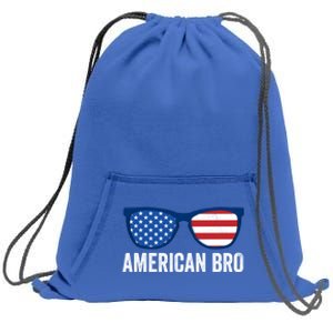 American Bro Sunglasses 4th Of July Gift Sweatshirt Cinch Pack Bag