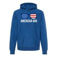 American Bro Sunglasses 4th Of July Gift Premium Hoodie