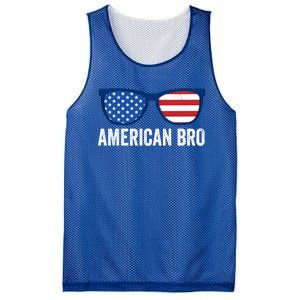 American Bro Sunglasses 4th Of July Gift Mesh Reversible Basketball Jersey Tank