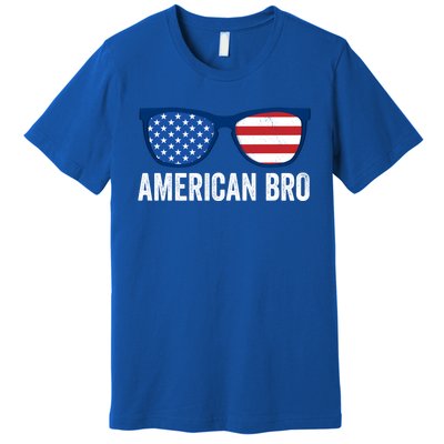 American Bro Sunglasses 4th Of July Gift Premium T-Shirt