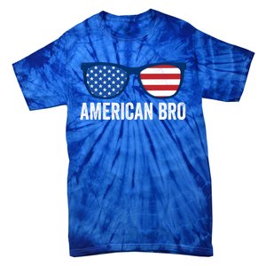 American Bro Sunglasses 4th Of July Gift Tie-Dye T-Shirt