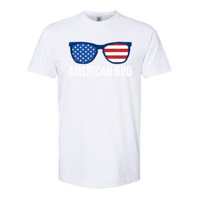 American Bro Sunglasses 4th Of July Gift Softstyle CVC T-Shirt