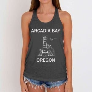 Arcadia Bay Strange Life Two Whales Diner Video Gamer Gift Women's Knotted Racerback Tank