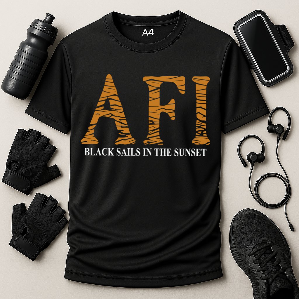 Afi Black Sails Waves Cooling Performance Crew T-Shirt