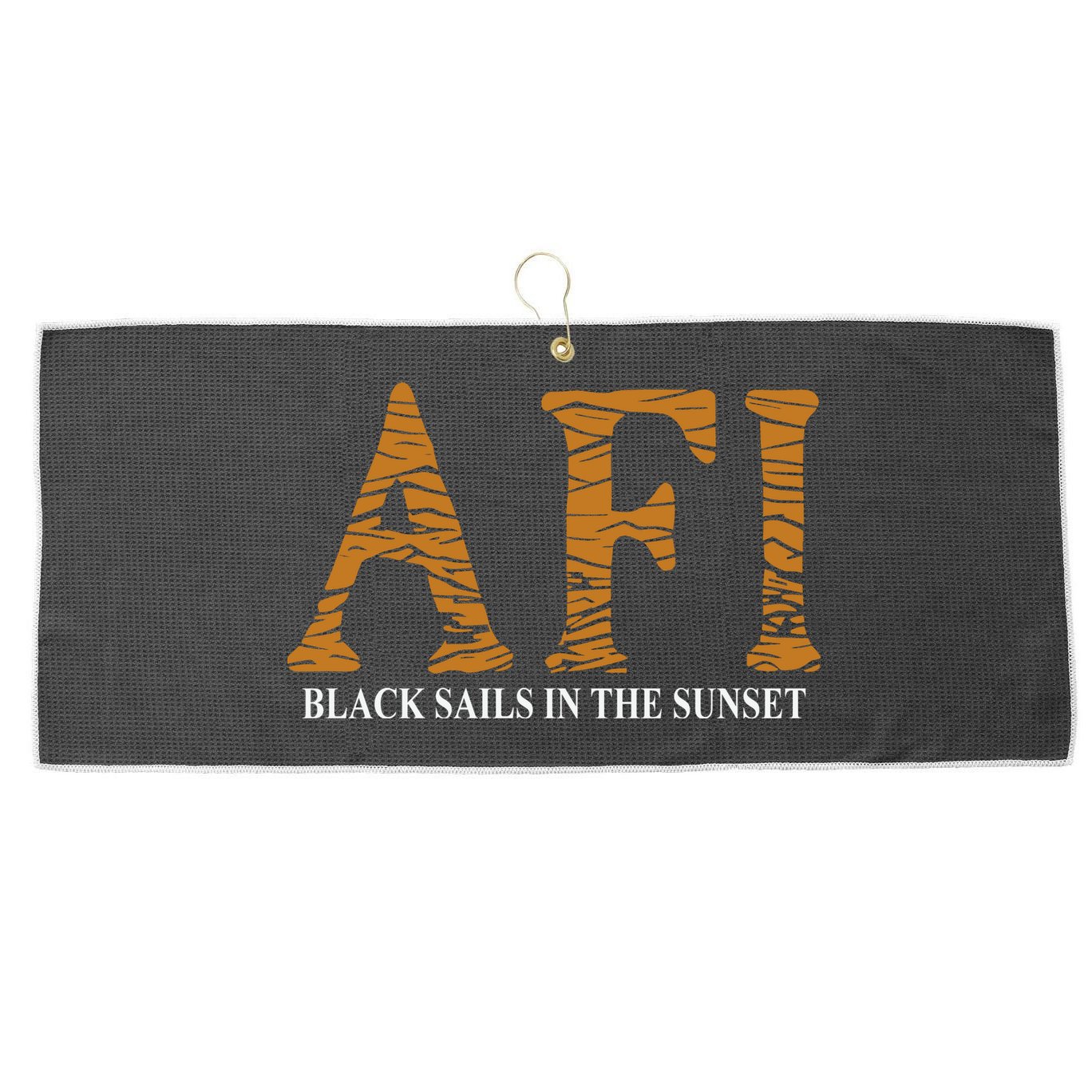 Afi Black Sails Waves Large Microfiber Waffle Golf Towel