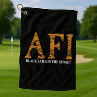 Afi Black Sails Waves Golf Towel