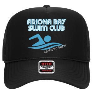 Arizona Bay Swim Club Learn To Swim Team High Crown Mesh Back Trucker Hat