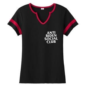 Anti Biden Social Club Ladies Halftime Notch Neck Tee