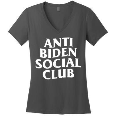 Anti Biden Social Club Women's V-Neck T-Shirt