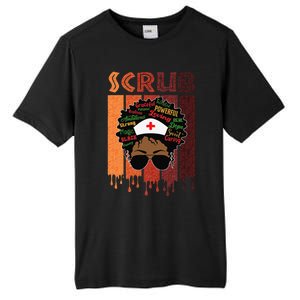 Afro Black Scrub Queen Nurses Day Black History Month Tall Fusion ChromaSoft Performance T-Shirt