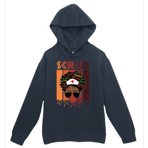 Afro Black Scrub Queen Nurses Day Black History Month Urban Pullover Hoodie