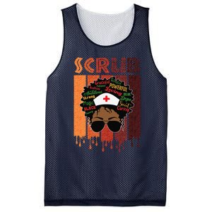 Afro Black Scrub Queen Nurses Day Black History Month Mesh Reversible Basketball Jersey Tank