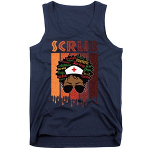 Afro Black Scrub Queen Nurses Day Black History Month Tank Top