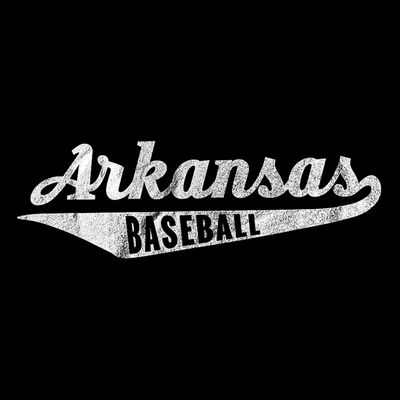 Arkansas Baseball Script Vintage Distressed T-Shirt