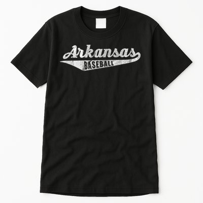 Arkansas Baseball Script Vintage Distressed Tall T-Shirt