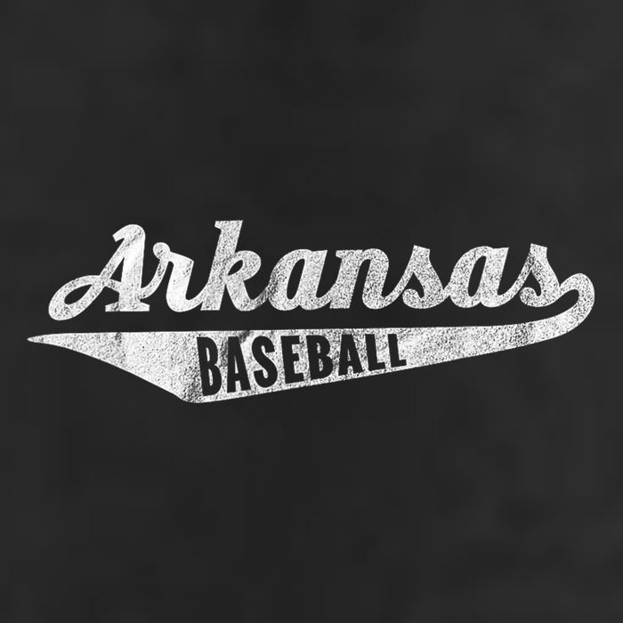 Arkansas Baseball Script Vintage Distressed Golf Towel