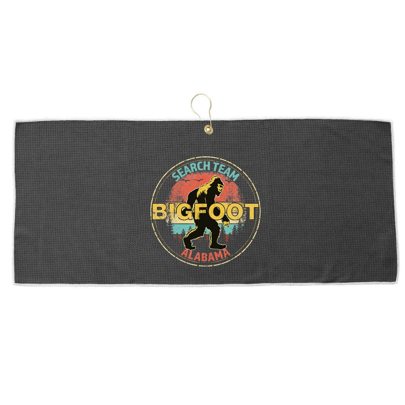 Alabama Bigfoot Search Team Sasquatch Merchandise Large Microfiber Waffle Golf Towel