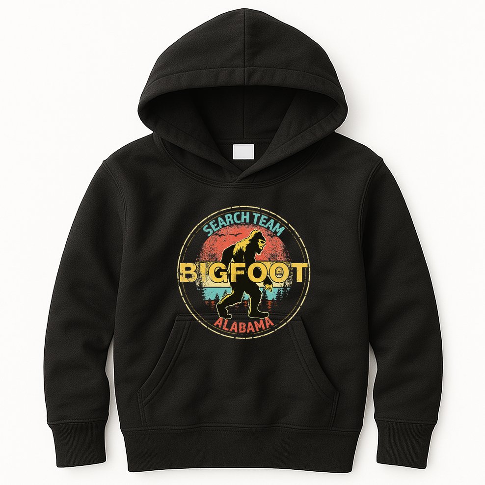 Alabama Bigfoot Search Team Sasquatch Merchandise Kids Hoodie