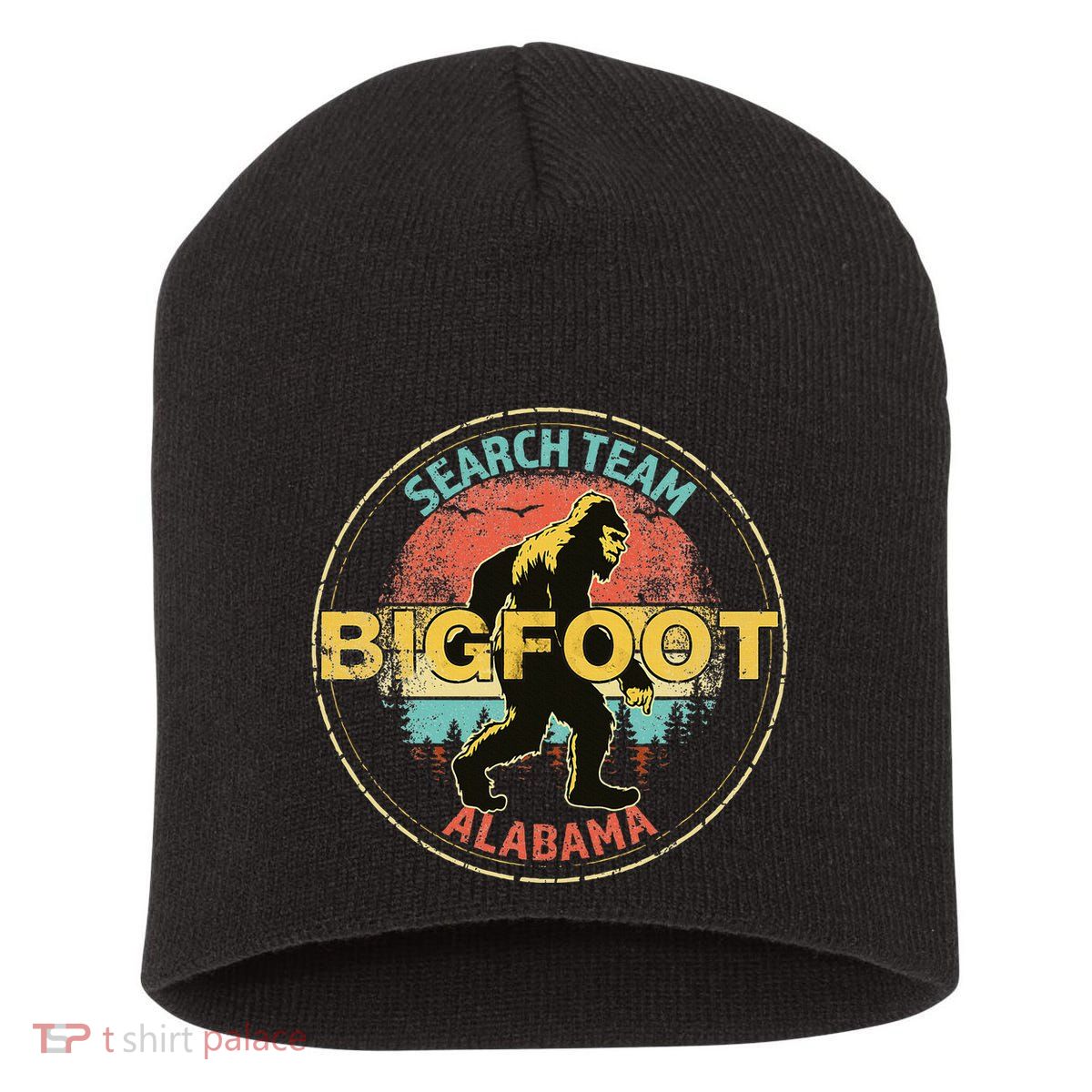 Alabama Bigfoot Search Team Sasquatch Merchandise Short Acrylic Beanie