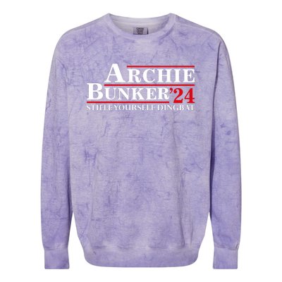 Archie Bunker’24 Stifle Yourself Dingbat Colorblast Crewneck Sweatshirt