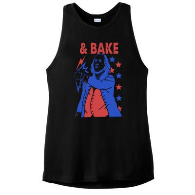 And Bake Shake And Bake Couples Matching 4th Of July Ladies PosiCharge Tri-Blend Wicking Tank