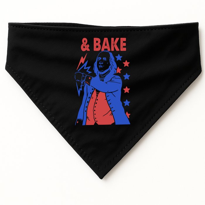 And Bake Shake And Bake Couples Matching 4th Of July USA-Made Doggie Bandana