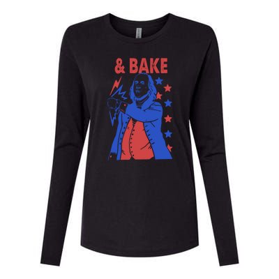 And Bake Shake And Bake Couples Matching 4th Of July Womens Cotton Relaxed Long Sleeve T-Shirt