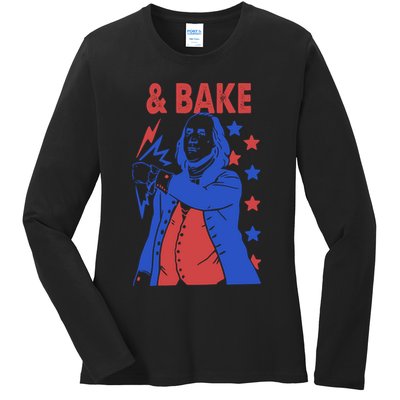And Bake Shake And Bake Couples Matching 4th Of July Ladies Long Sleeve Shirt