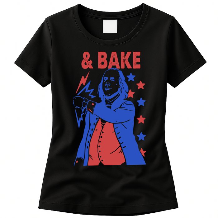 And Bake Shake And Bake Couples Matching 4th Of July Womens T-Shirt