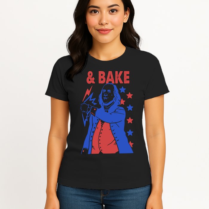 And Bake Shake And Bake Couples Matching 4th Of July Womens T-Shirt