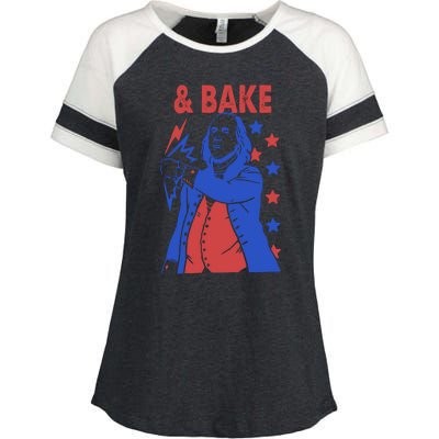 And Bake Shake And Bake Couples Matching 4th Of July Enza Ladies Jersey Colorblock Tee