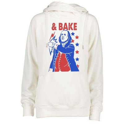 And Bake Shake And Bake Couples Matching 4th Of July Womens Funnel Neck Pullover Hood